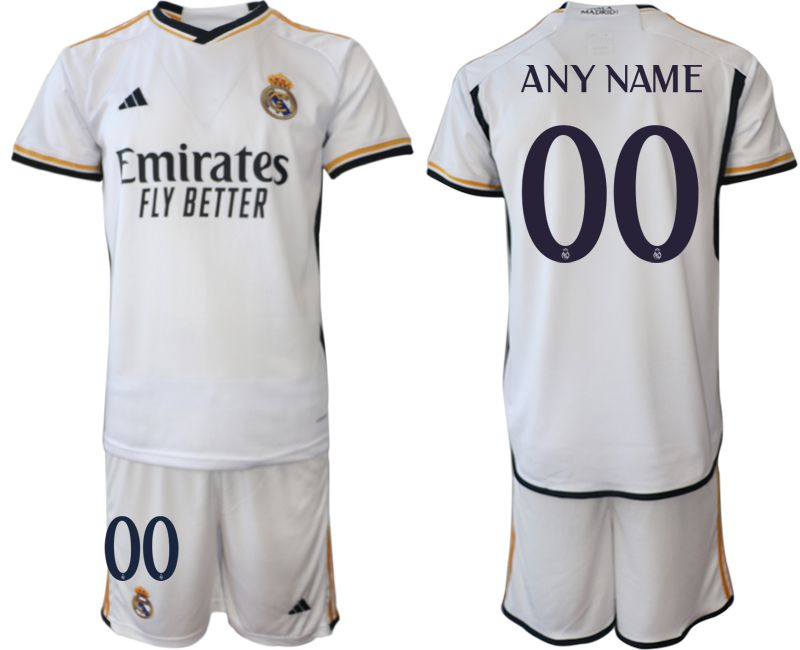 Men 2023-2024 Club Real Madrid home white customized Soccer Jersey